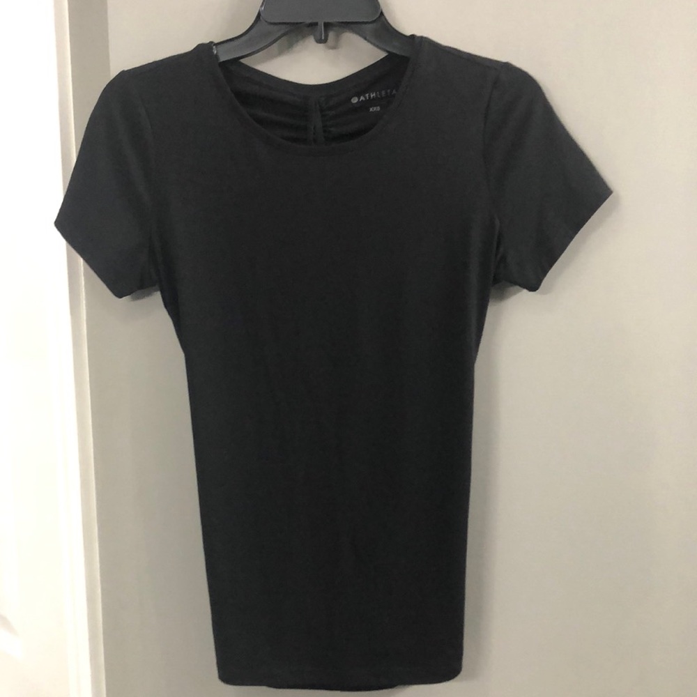 Athleta open back ruched tshirt
